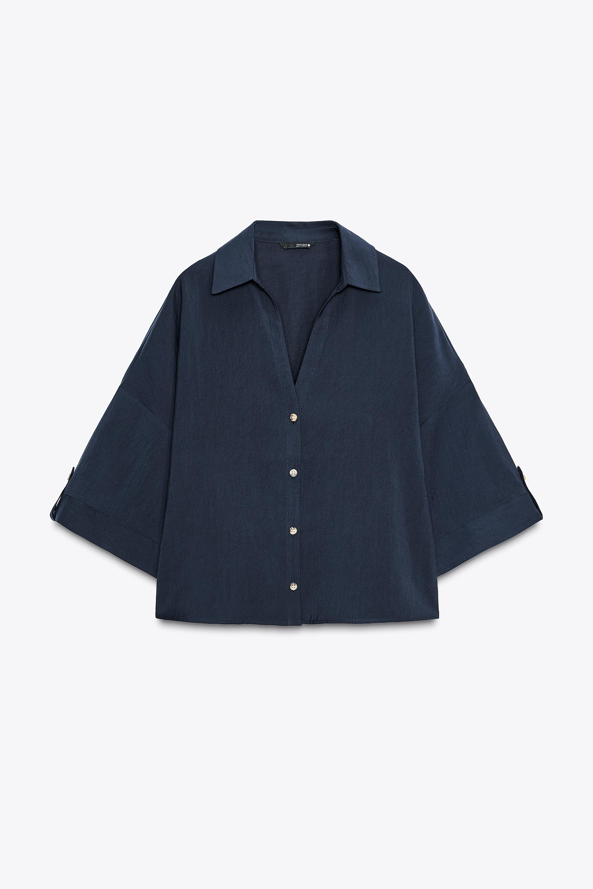 ワイドショートスリーブシャツ - オフホワイト | ZARA Japan / 日本