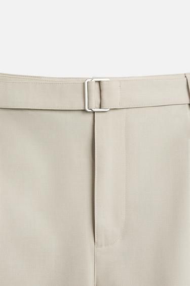 BERMUDA PLIS CEINTURE - Sable de Zara - Image 7