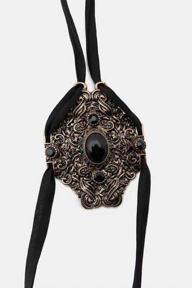 BEADED HAND PIECE ACCESSORY - Aged gold by Zara - Image 3