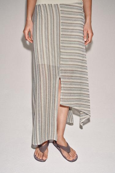 SAIA ASSIMÉTRICA ÀS RISCAS - Azul da Zara