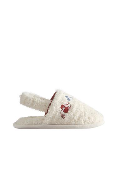 KIDS' MICKEY & MINNIE ©DISNEY TERRY BATH SLIPPERS - White by Zara