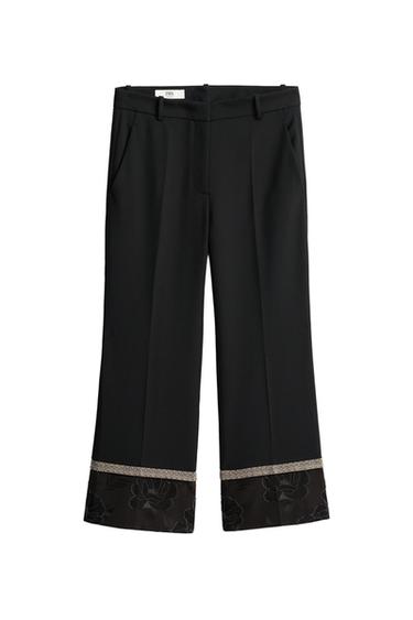 Zaras KOMBINERADE BYXOR I JACQUARD LIMITED EDITION - Svart