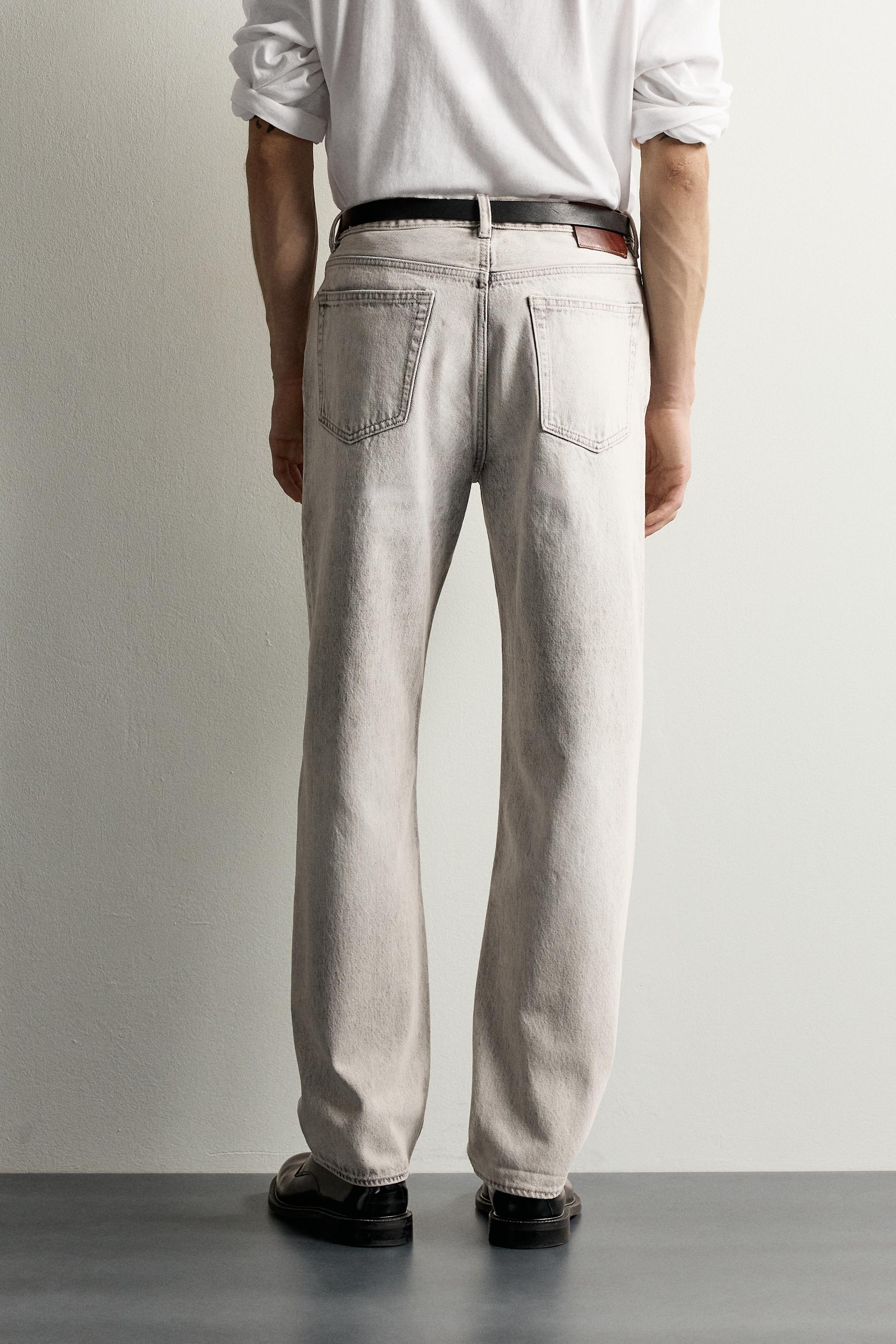 Мужские джинсы Zara ACID WASH STRAIGHT FIT JEANS — фото 3
