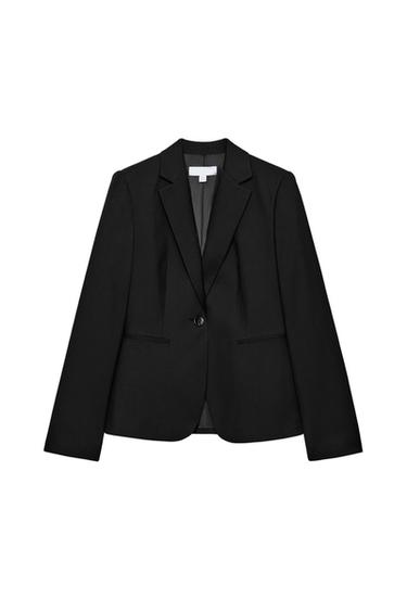 BLAZER ENTALLADA HOMBRERAS - Negro de Zara