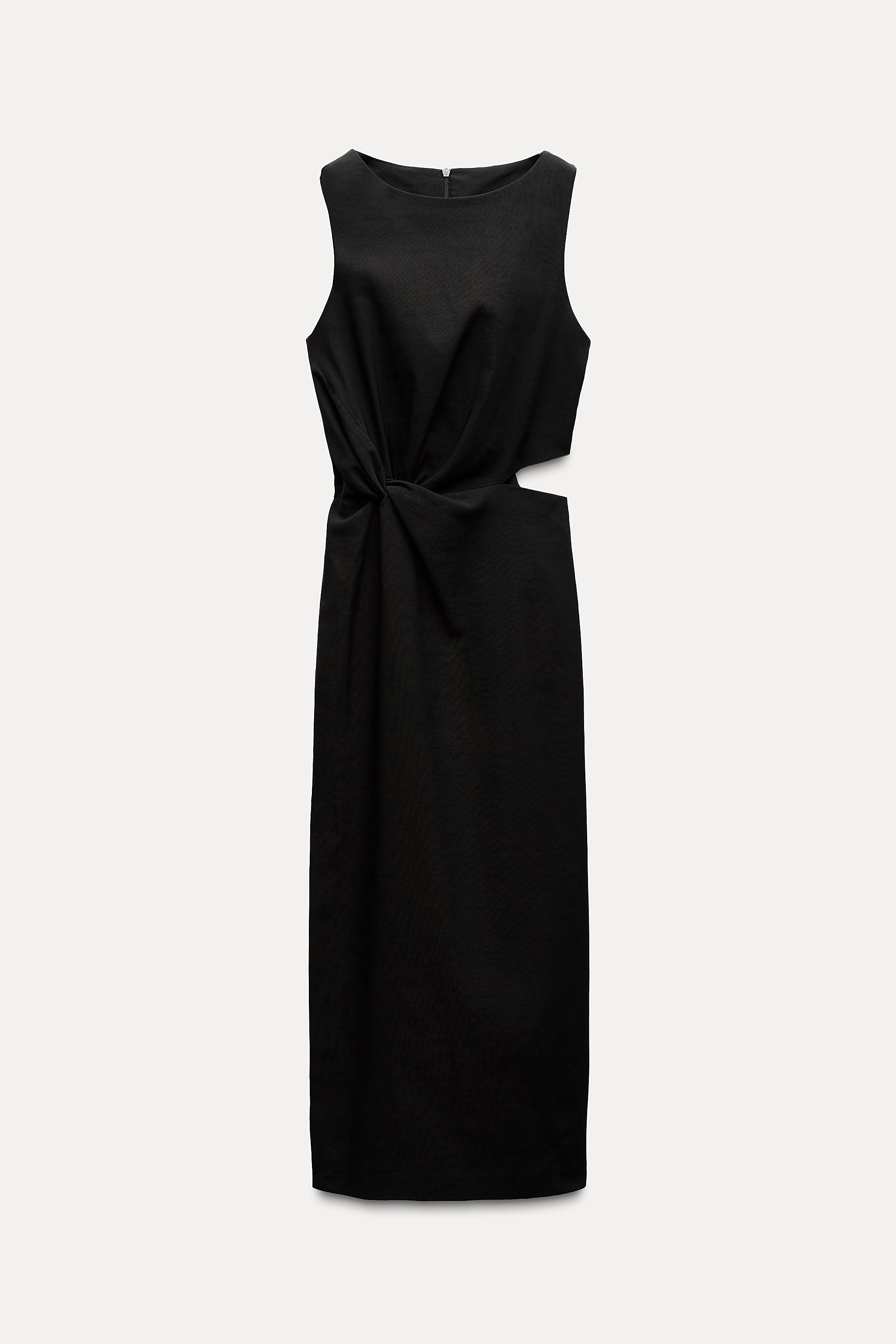 Outlet ZARA CUT OUT SHIMMERY DRESS BLACK