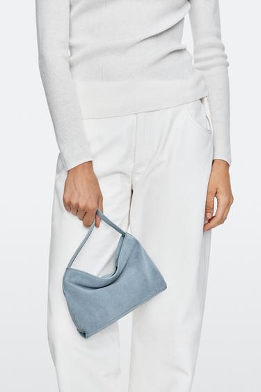 Zara Split suede leather shoulder bag - cheetah - Image 0