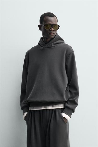 SOFT WASHED HOODIE - Blue / Grey by Zara