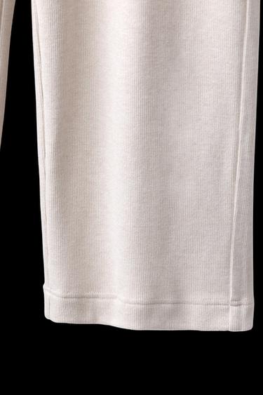 SOFT TOUCH WIDE-LEG TROUSERS - Ecru by Zara