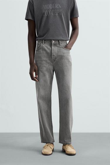 JEANS SLIM FIT - Gris de Zara