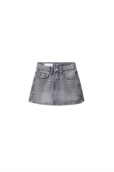 FALDA BERMUDA DENIM TACHAS - Piedra de Zara