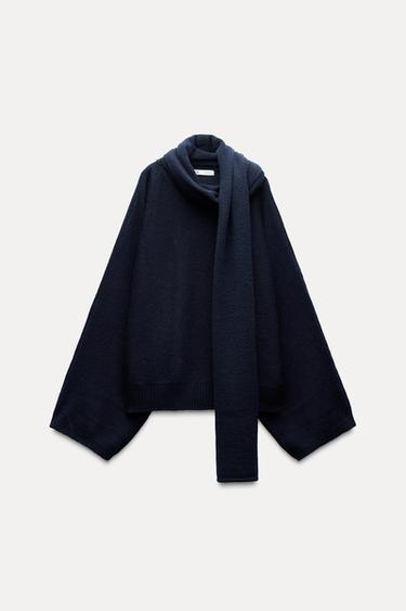 VLNN SVETR S LOU - Modr Navy od Zara