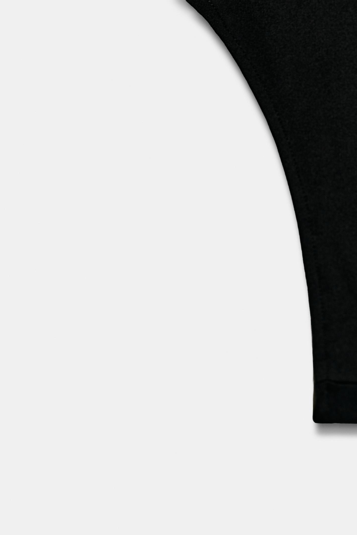 Боди Polyamide, квадратный вырез — Zara, цвет: Чёрный — фото 8