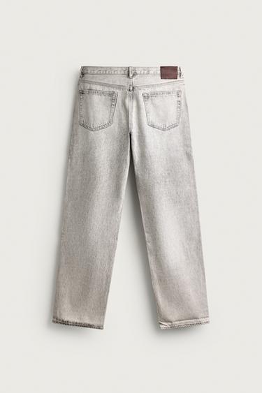 JEAN STRAIGHT FIT ACID WASH - Gris moyen de Zara - Image 5