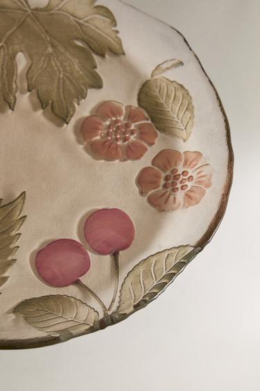 ASSIETTE À DESSERT EN VERRE FLORAL - Transparent de Zara - Image 2