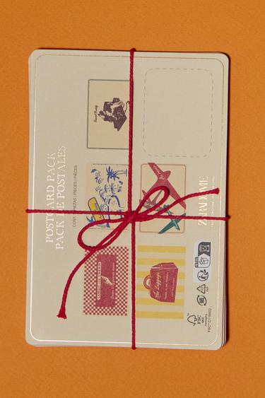 TRAVEL POSTCARD SET (SET OF 5) - Multicoloured by Zara - Image 4