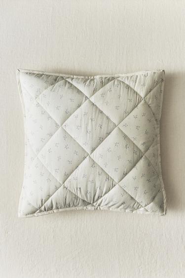 CHILDREN'S FLORAL CUSHION COVER FOR QUILTS - Ecru by Zara - Image 5