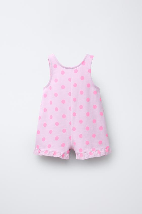 PRINTED JUMPSUIT WITH RUFFLES Mauve ZARA Australia