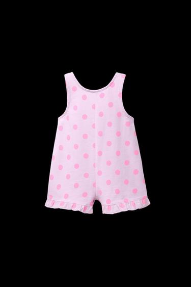 Zara RUFFLED PRINT JUMPSUIT - Mauve - Image 0