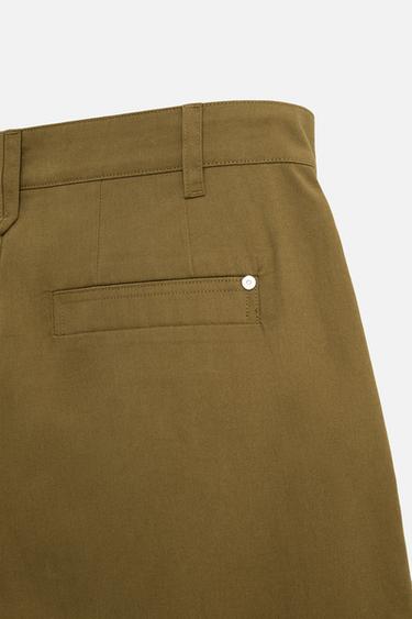 WIDE FIT CHINO TROUSERS - Khaki by Zara - Image 9