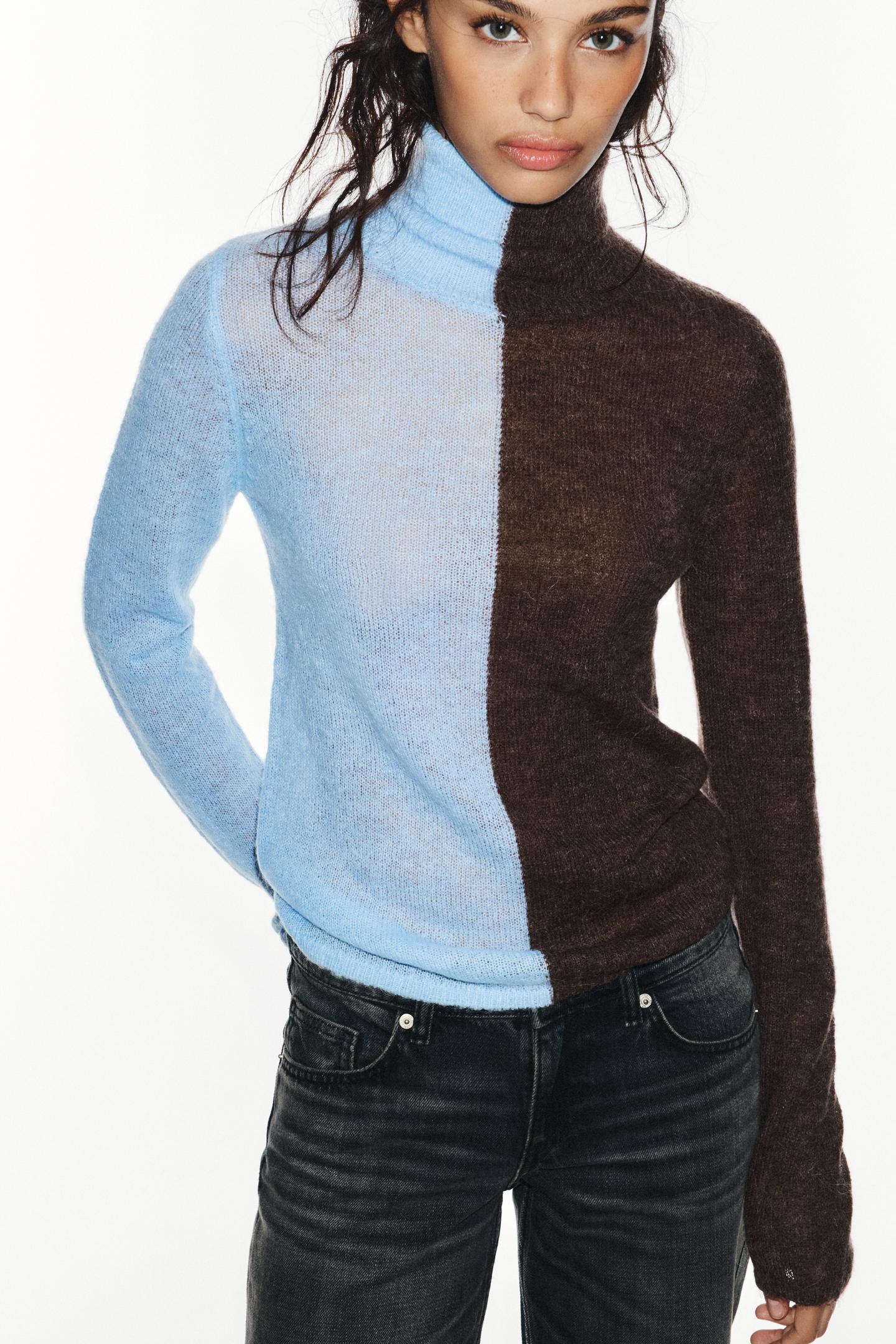 Женский свитер Zara Colorblock Knit, цвет: Разноцветный — фото 2