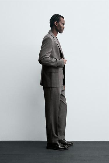 CHECK SUIT TROUSERS - brown vigore by Zara - Image 3