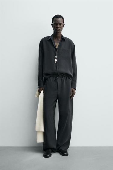 FLOWING RELAXED FIT SHIRT - Black by Zara