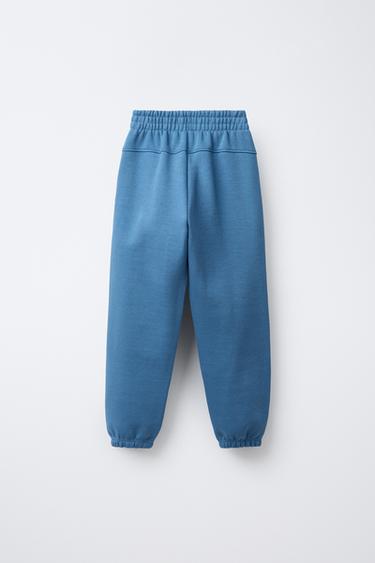 PANTALON MOLLETON JOGGER - Bleu de Zara - Image 1