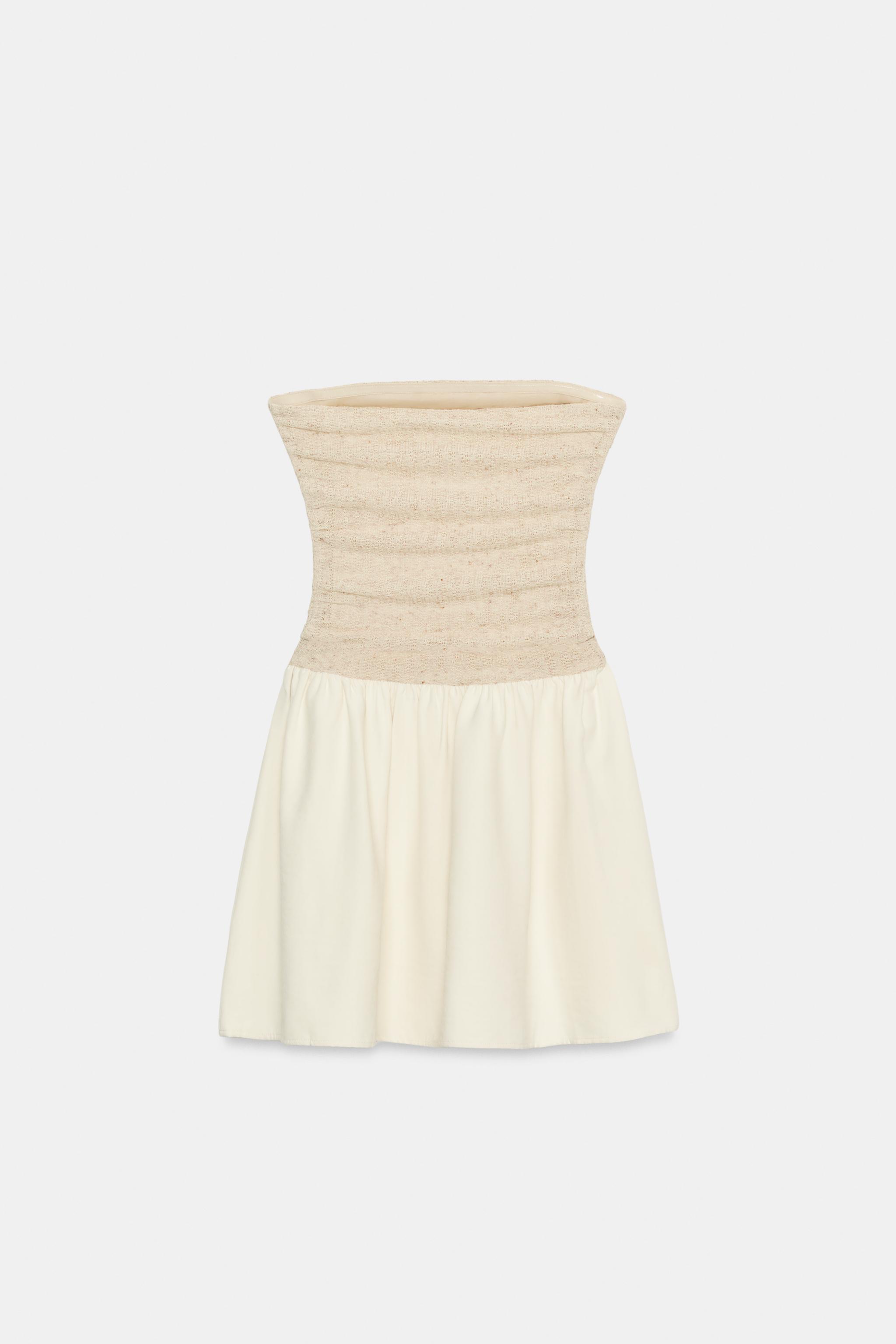 Женские платья Zara SHORT COMBINATION DRESS — фото 8