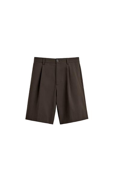 RELAXED-FIT-BERMUDASHORTS MIT ZIERFALTEN - Braun von Zara