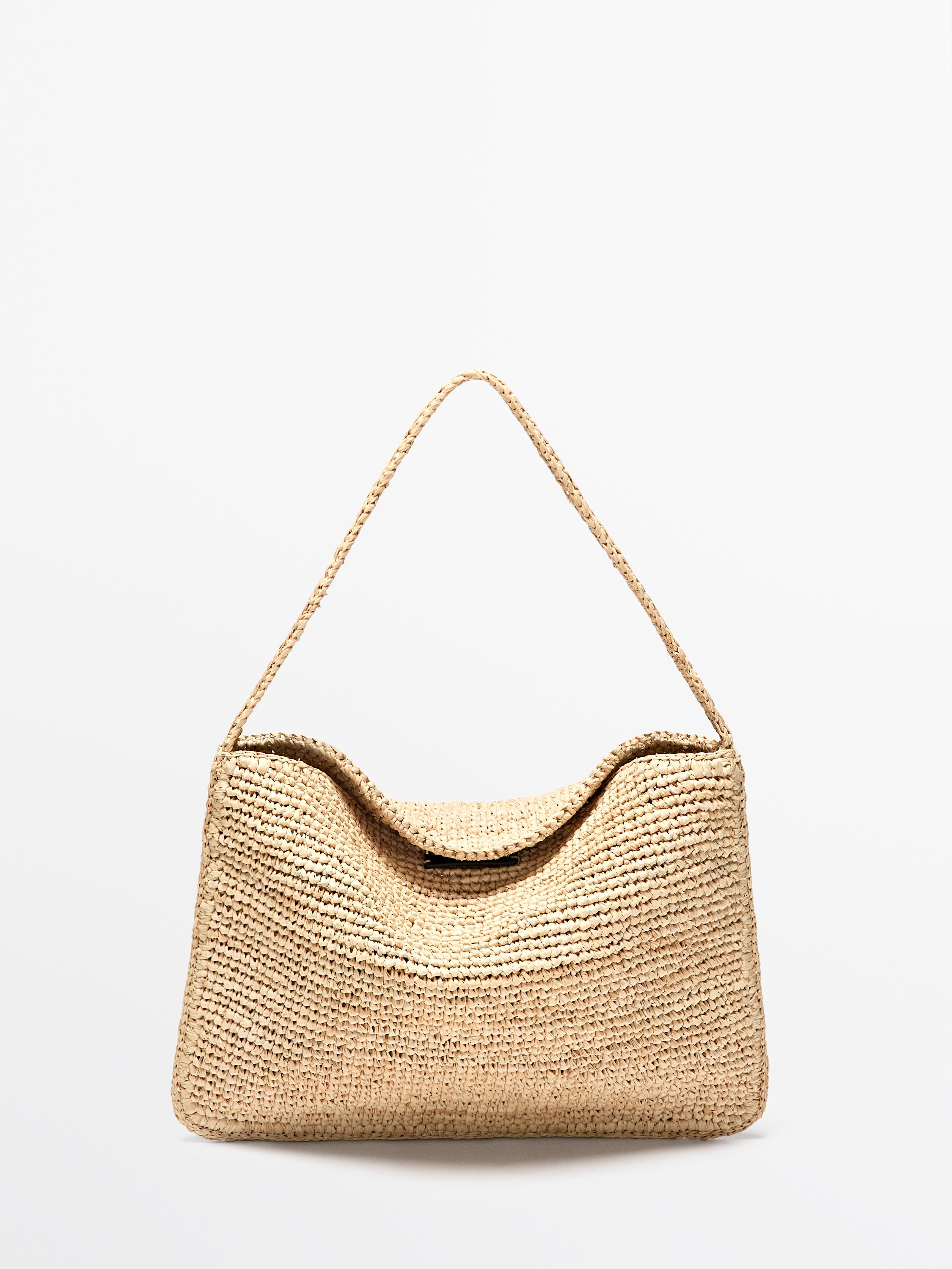 Petit sac épaule en raphia