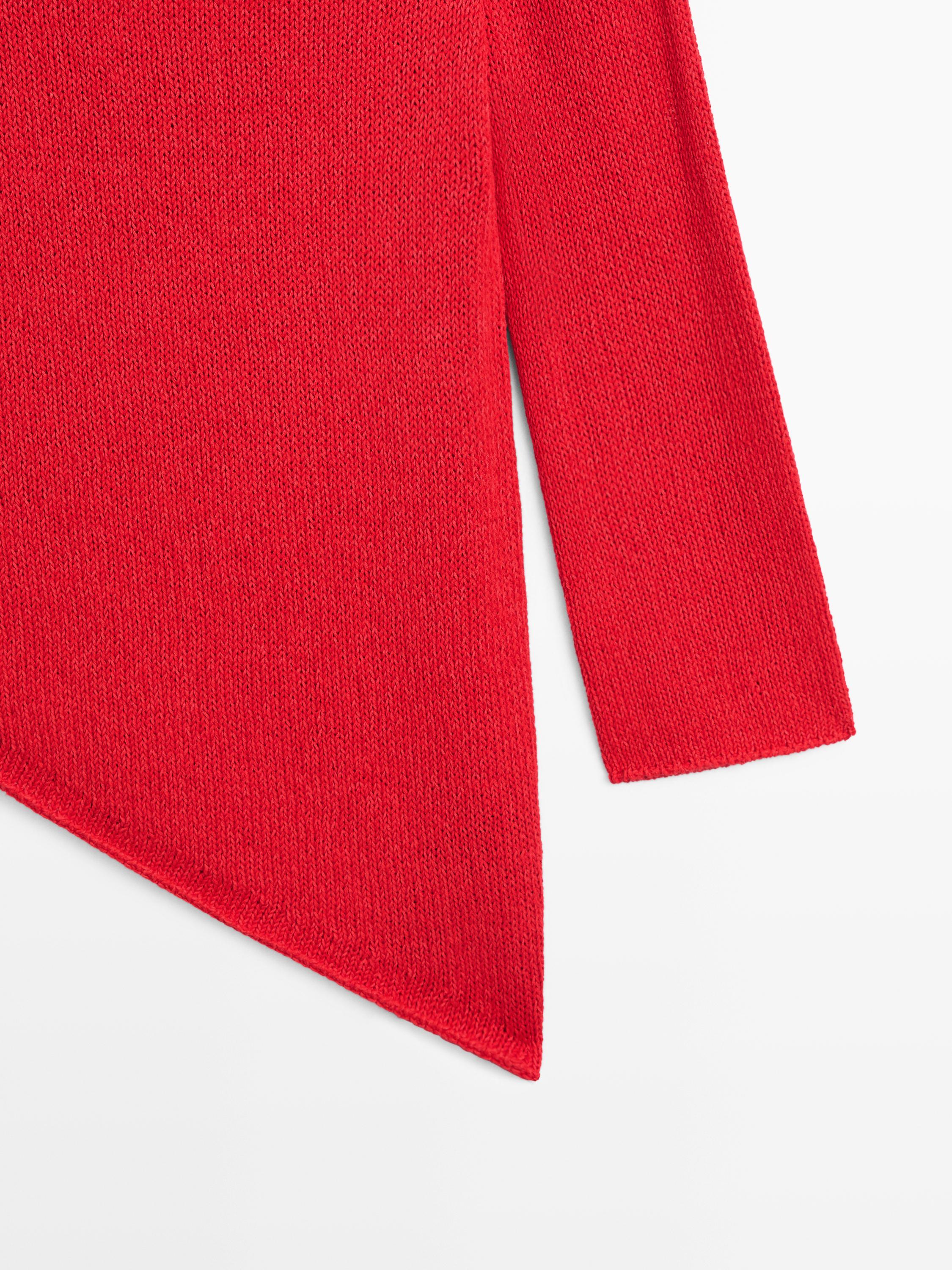 Asymmetric knit sweater