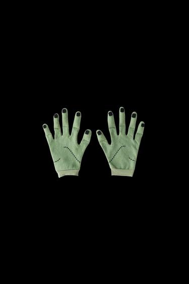 FRANKENSTEIN FANCY DRESS GLOVES - Green by Zara