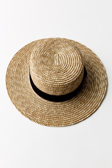SOMBRERO CINTA CONTRASTE - Beige claro de Zara