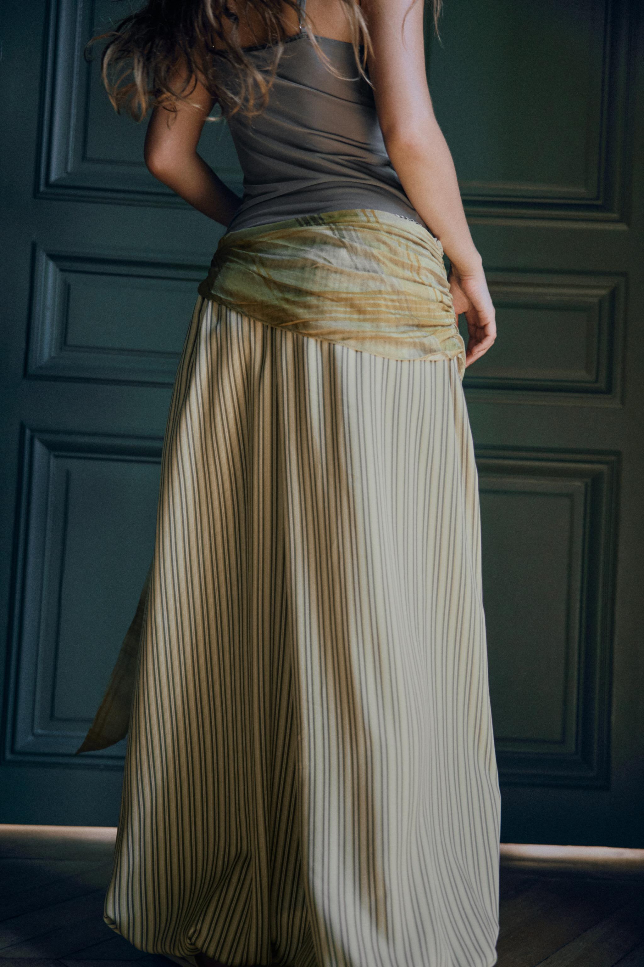 TULLE TANK TOP — Gray
