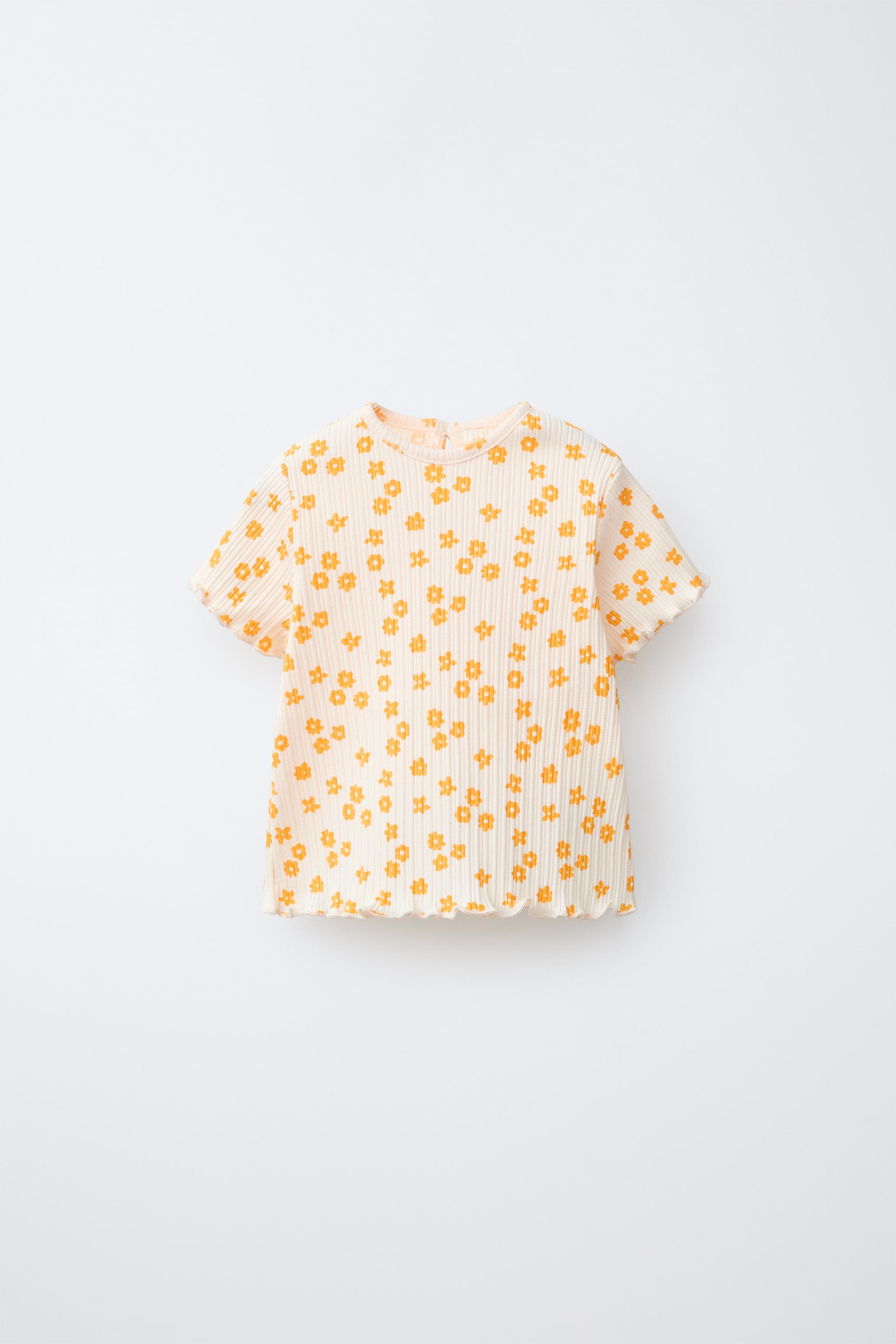 RIB FLORAL T-SHIRT