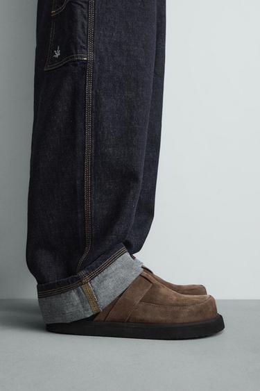 SABOTS EN CUIR - Marron de Zara - Image 1