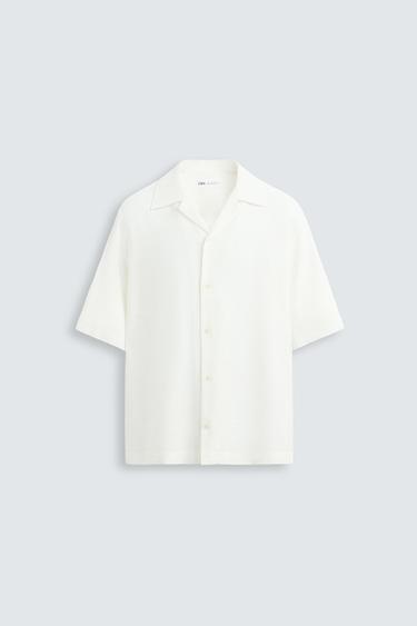 CAMISA RELAXED FIT - Blanco roto de Zara