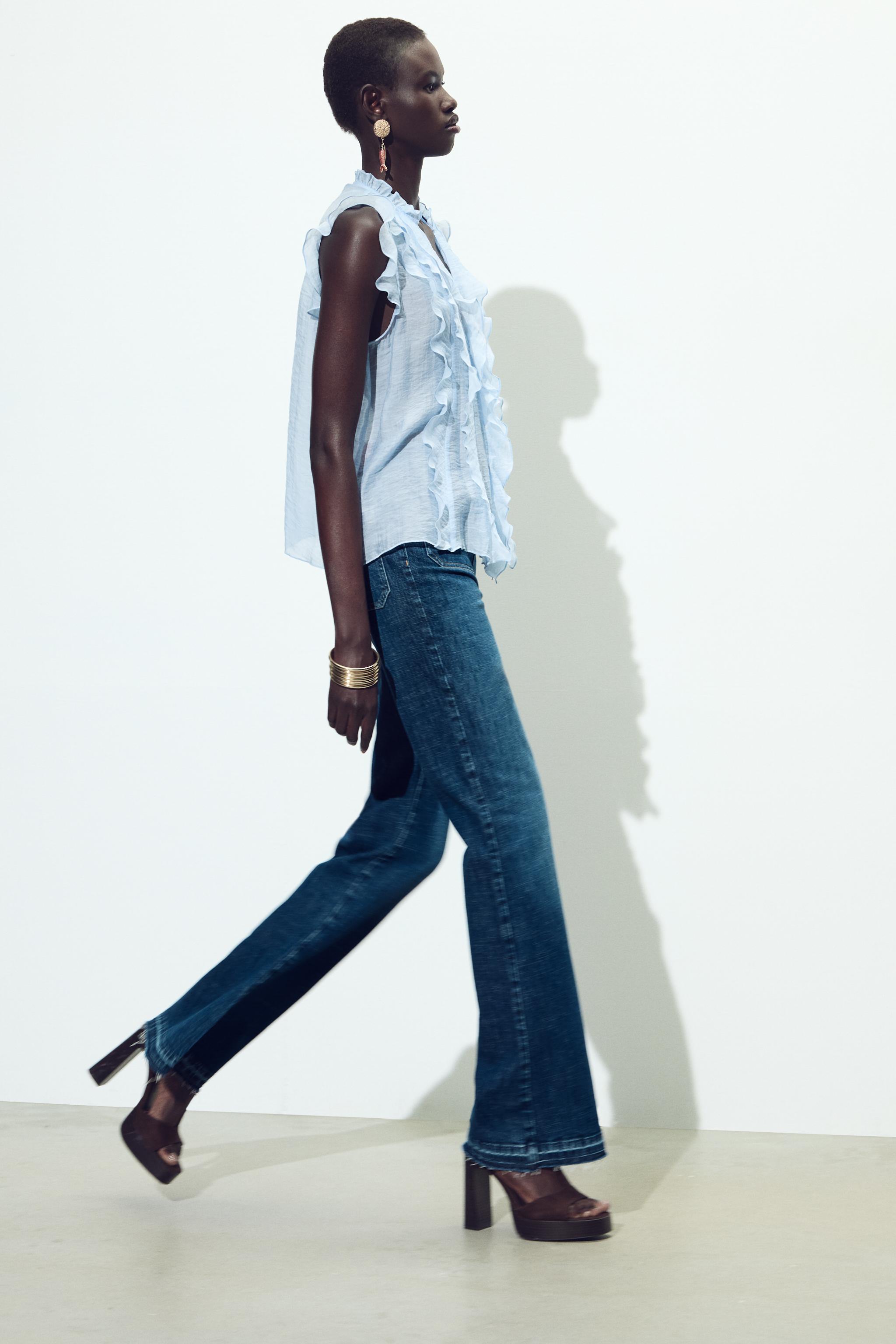 ZARA フリル付きフルイドトップス 5029/108 05029108423-e2.jpg?ts=