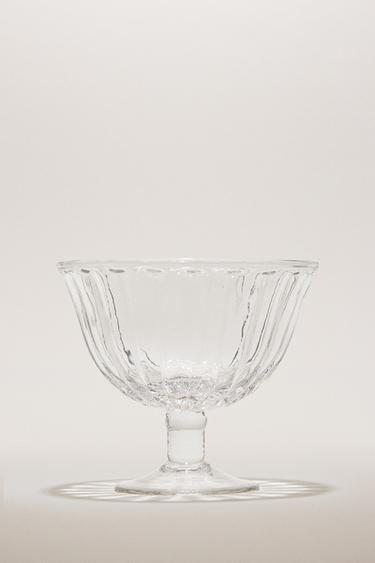 COUPE À DESSERT EN VERRE RAYÉ - Transparent de Zara - Image 4