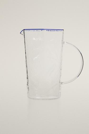 PICHET BOROSILICATE BORD COLORÉ - Bleu de Zara - Image 0