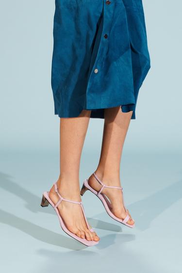 SPLIT SUEDE LIMITED EDITION SANDALS - Mauve Purple by Zara - Image 2