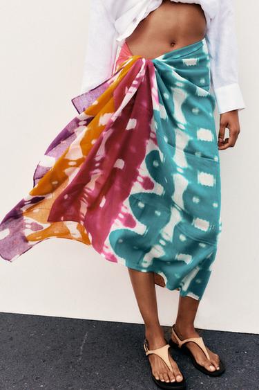 PAÑUELO IMPRIMÉ AVEC COTON - Multicolore de Zara - Image 1