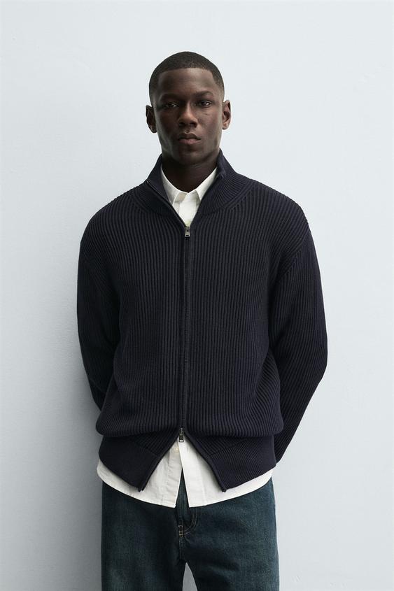 Cardigan Giacca Jacquard In Maglia Zara Cardigan Da Uomo ZARA Italia