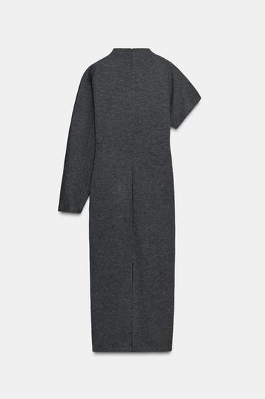 ASYMMETRIC LONG DRESS - Anthracite grey by Zara - Image 9