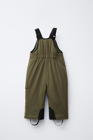 WATERPROOF AND WINDPROOF BIB TROUSERS WITH POCKETS RECCO® SYSTEM SKI COLLECTION - Khaki by Zara - Image 1