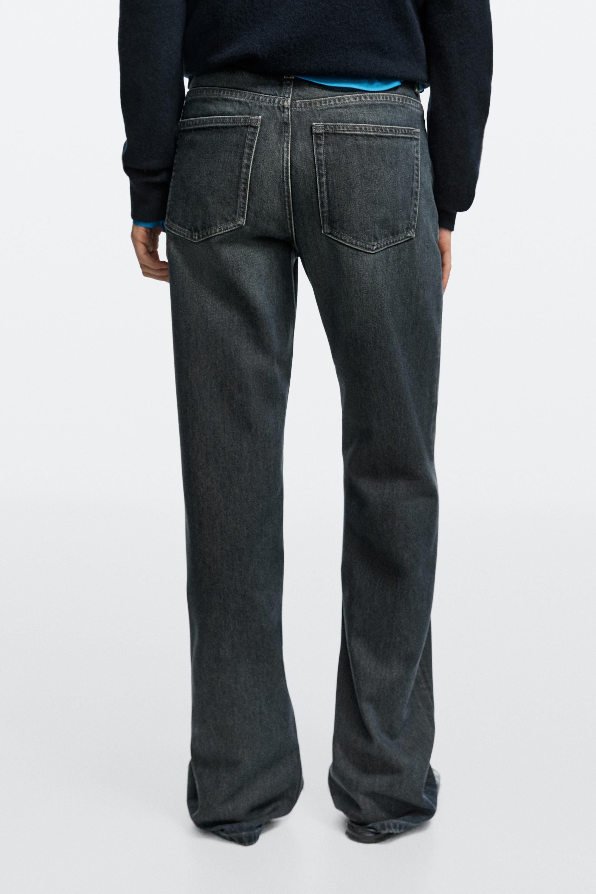 Jean wide leg taille moyenne