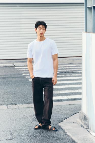 BASIC SLIM FIT T-SHIRT /01 - White by Zara
