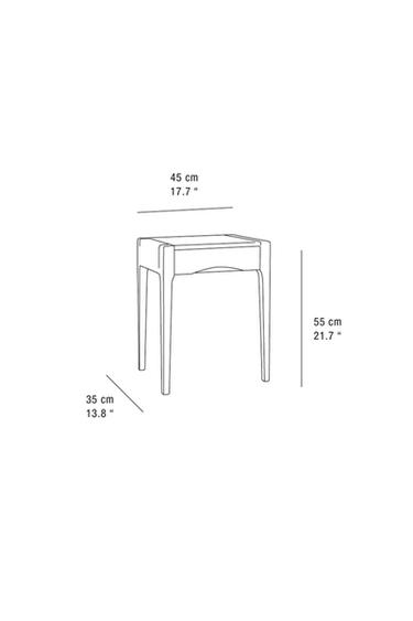OAK BEDSIDE TABLE WITH DRAWER - Light beige by Zara - Image 6