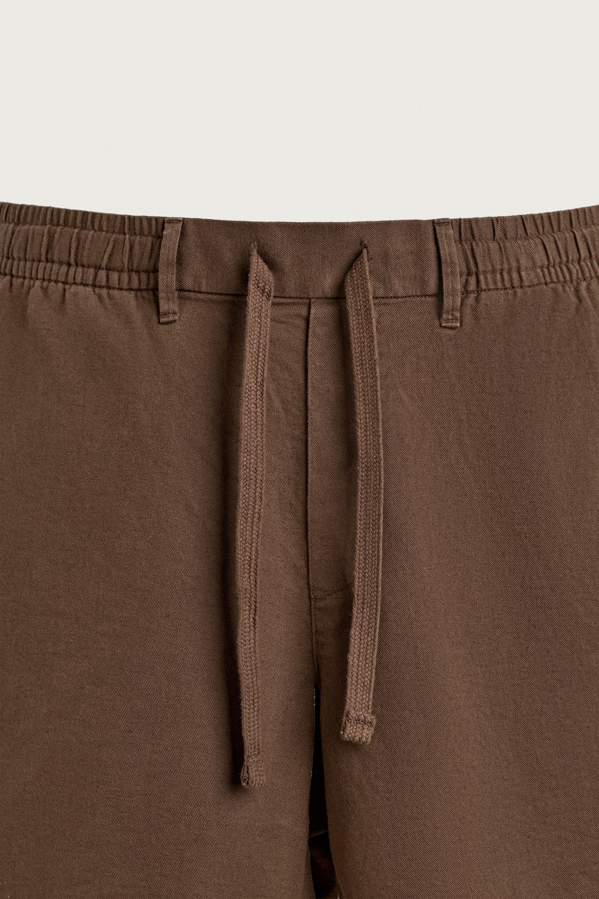 COTTON-LINEN RELAXED FIT SHORTS
