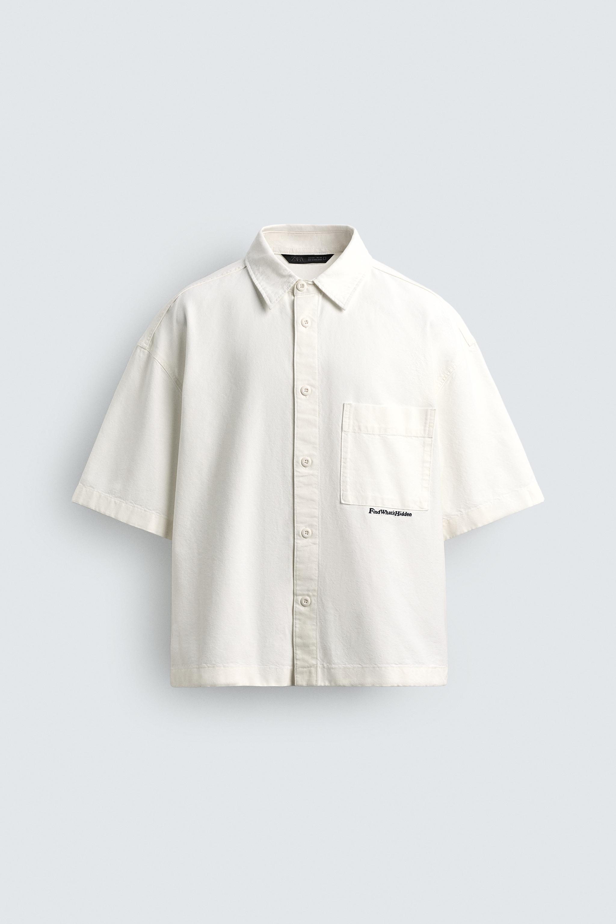 RELAXED FIT GOLF PRINT SHIRT — White